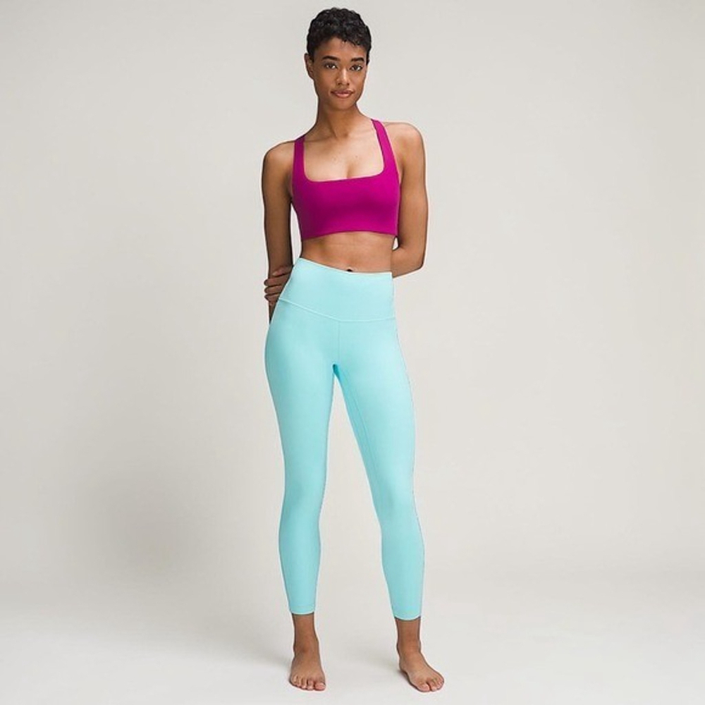 Lululemon Align High Rise Pant Cropped Leggings Cyan Blue 4